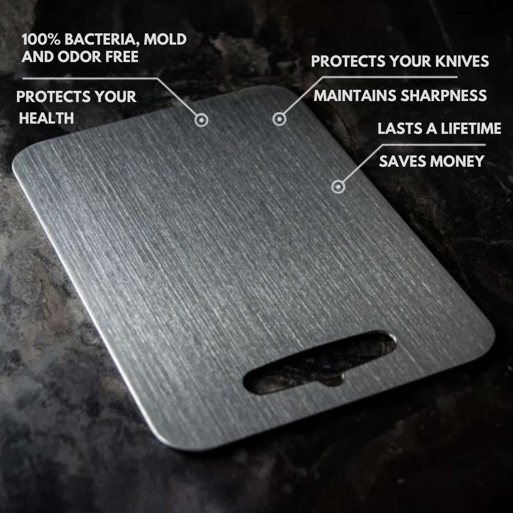 stainless steel  Medical Grade food safe cutting board
